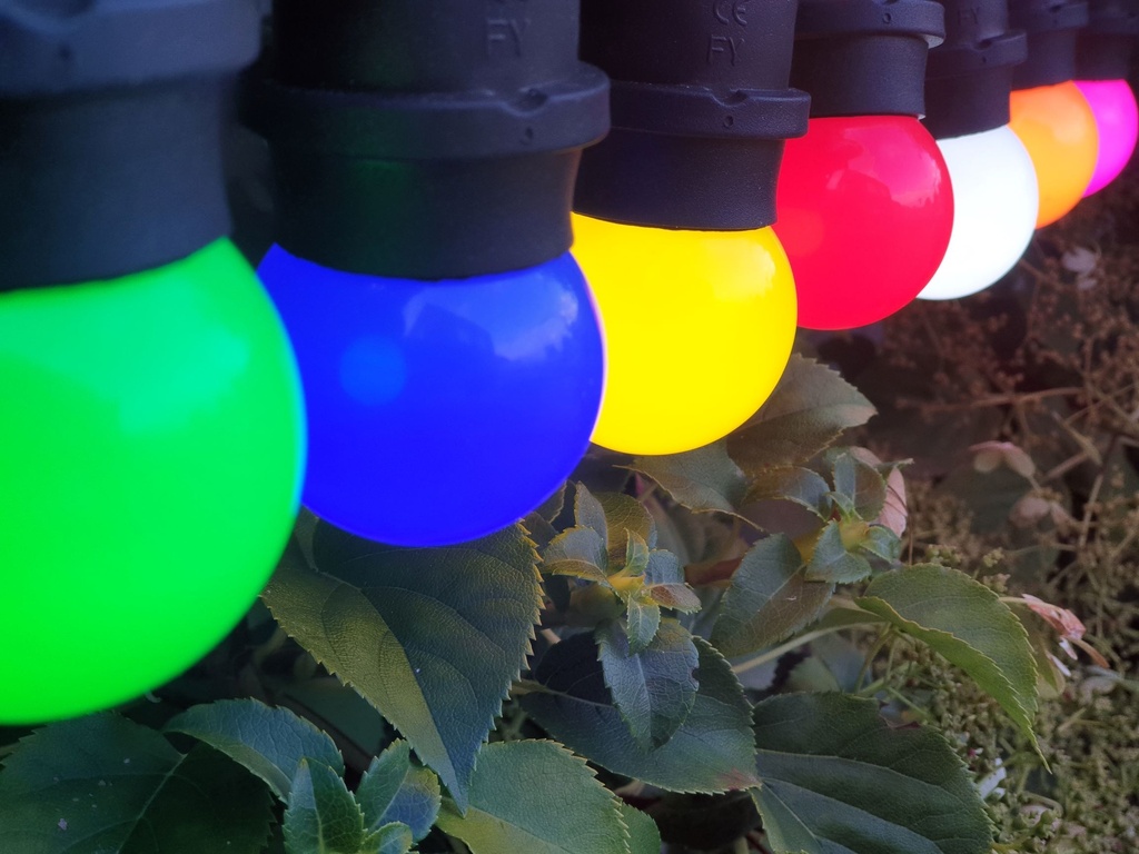 Guirlande Lumineuse Extérieure Guinguette 10M LED - Ampoules G40 Chaleureuses Pour Terrasse, Jardin Et Fêtes